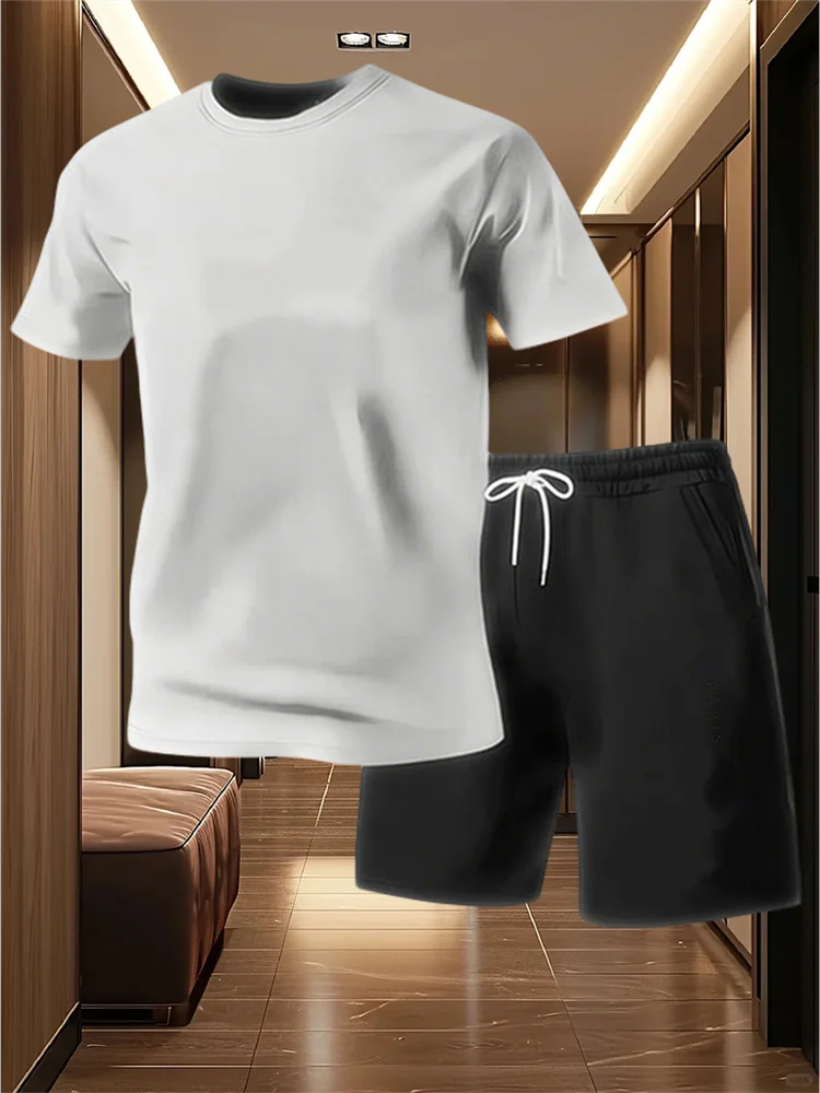 2026 New Men's Sportswear Short Sleeved T-shirt and Sports Shorts Summer Casual Jogging Pants Set Men's Two-piece Set
2026 New Men's Sportswear Short Sleeved T-shirt and Sports Shorts Summer Casual Jogging Pants Set Men's Two-piece Set