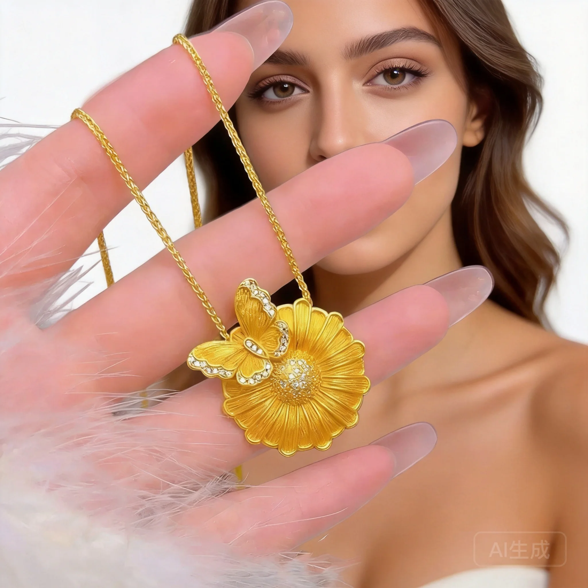 Women's Gold Tone Necklace Sunflower Butterfly Rhinestone Inlaid Pendant Wheat Chain For Daily Wear Dates Parties Fashion Jewelr
Women's Gold Tone Necklace Sunflower Butterfly Rhinestone Inlaid Pendant Wheat Chain For Daily Wear Dates Parties Fashion Jewelr