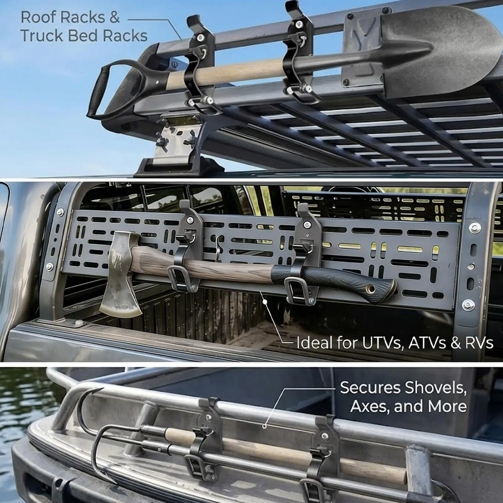 Truck Shovel Holders Heavy Duty Quick Release Metal Car Roof Mounting Bracket For Trucks Trailers RVs ATVs Boats Tractors
Truck Shovel Holders Heavy Duty Quick Release Metal Car Roof Mounting Bracket For Trucks Trailers RVs ATVs Boats Tractors