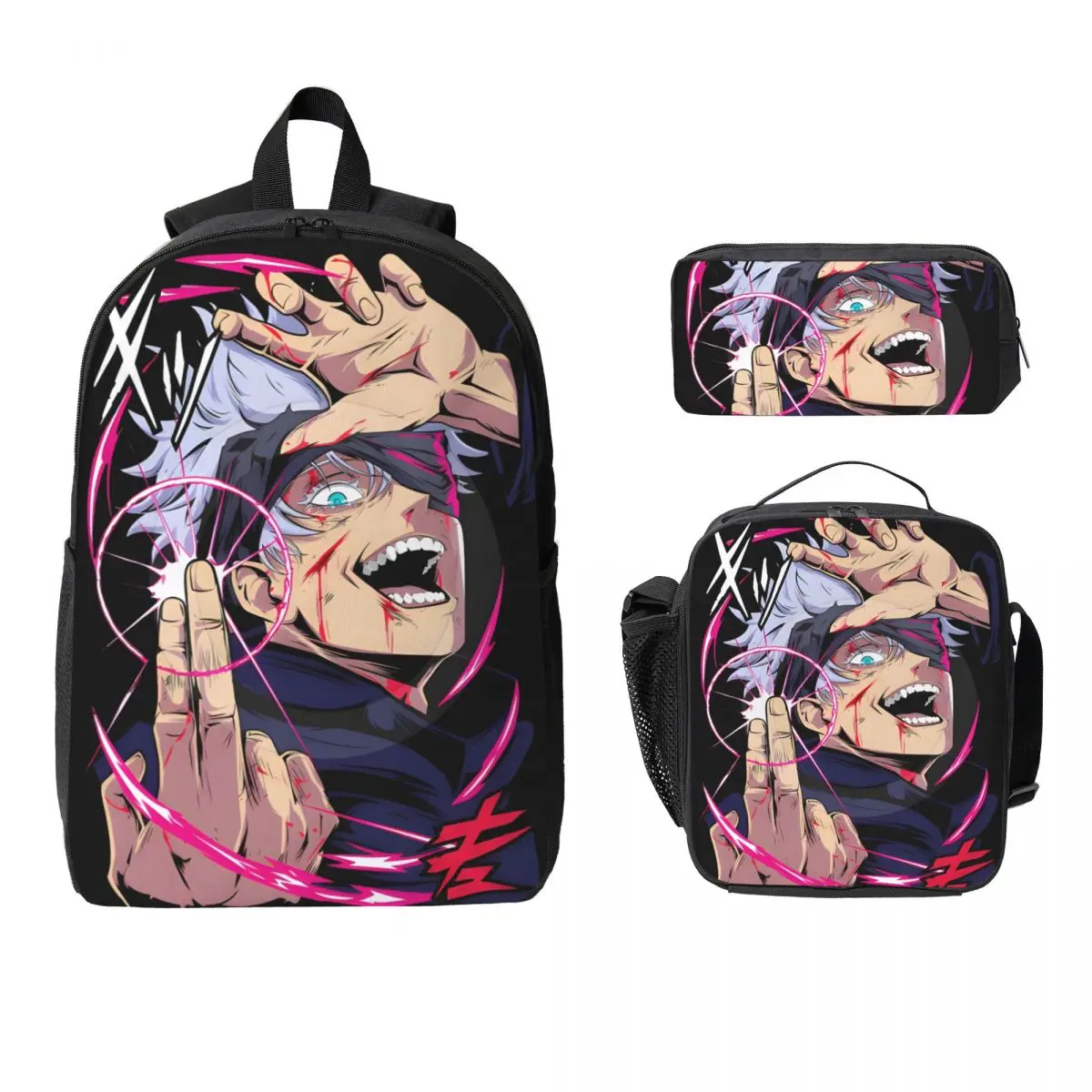3Pcs Jujutsus Kaisens School bags Set for Girls Boys Pen Bags Backpack Sets with Lunch Box For Primary School Students Knapsack
3Pcs Jujutsus Kaisens School bags Set for Girls Boys Pen Bags Backpack Sets with Lunch Box For Primary School Students Knapsack