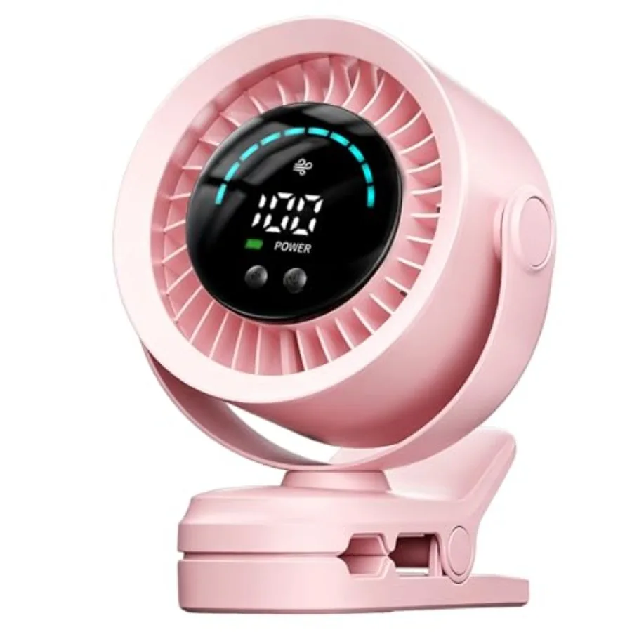 Portable Clip on Fan, Rechargeable USB Desk Fan with Turbo Airflow, 100 Speeds LED Display, 360° Rotation, Small Quiet Battery
Portable Clip on Fan, Rechargeable USB Desk Fan with Turbo Airflow, 100 Speeds LED Display, 360° Rotation, Small Quiet Battery