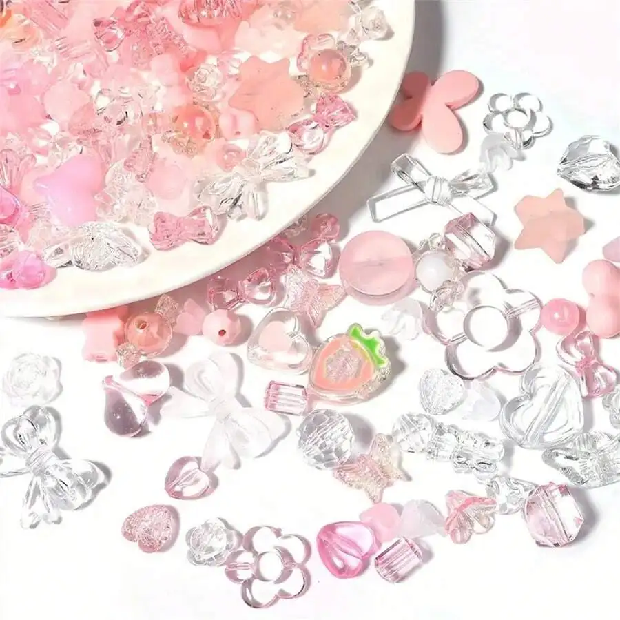 20g 0.7-2.0cm Pink Mix Bow Beads Star Bear Heart Expression Butterfly Acrylic Spacer Beads Jewelry Making DIY Bracelet Accessories
20g 0.7-2.0cm Pink Mix Bow Beads Star Bear Heart Expression Butterfly Acrylic Spacer Beads Jewelry Making DIY Bracelet Accessories
