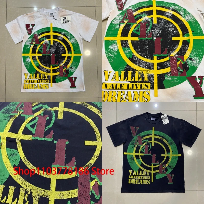 VALLEY T-shirt Real Picture High Quality Vintage Print Streetwear Wash Black White Loose Casual Men's Vale Short Sleeve Tops
VALLEY T-shirt Real Picture High Quality Vintage Print Streetwear Wash Black White Loose Casual Men's Vale Short Sleeve Tops