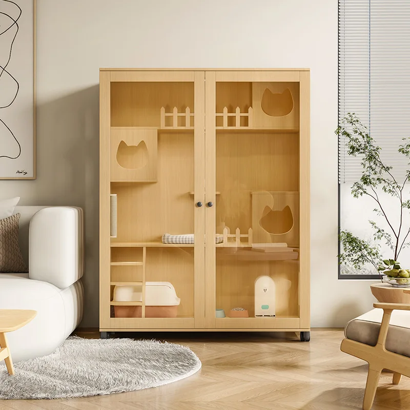 Cat villa cage household panoramic cabinet wooden house house indoor nest luxury house closed
Cat villa cage household panoramic cabinet wooden house house indoor nest luxury house closed