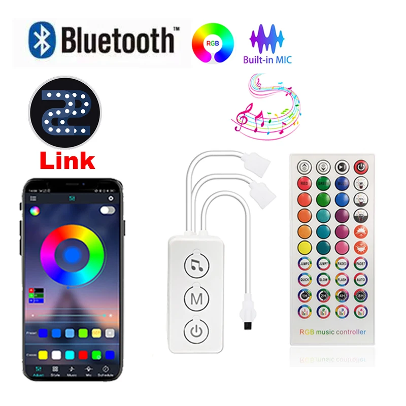 Rgb Controller 12v 4pin Rgb Strip LED Lights Controller Bluetooth Rgb Tape Music Sync Led Controller Dual Wire Output Panel
Rgb Controller 12v 4pin Rgb Strip LED Lights Controller Bluetooth Rgb Tape Music Sync Led Controller Dual Wire Output Panel