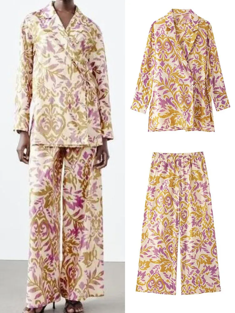 Women Summer Print 2-Pieces Sets 2024 Vintage Loose Blazers Coats and Trousers Female Elegant Street Two Suits Clothing
Women Summer Print 2-Pieces Sets 2024 Vintage Loose Blazers Coats and Trousers Female Elegant Street Two Suits Clothing