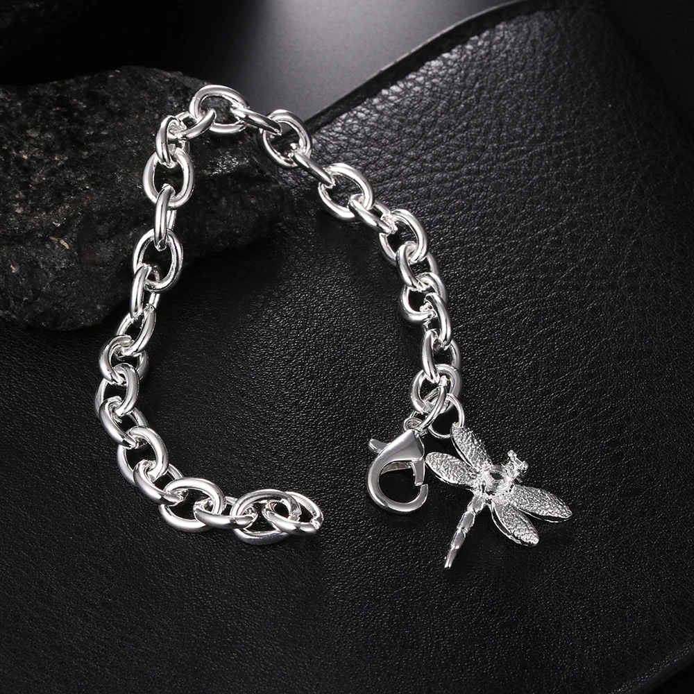 925 Sterling Silver Dragonfly ChainHigh Quality Bracelets Woman Luxury Jewelry Accessories Wholesale Jewellery
925 Sterling Silver Dragonfly ChainHigh Quality Bracelets Woman Luxury Jewelry Accessories Wholesale Jewellery
