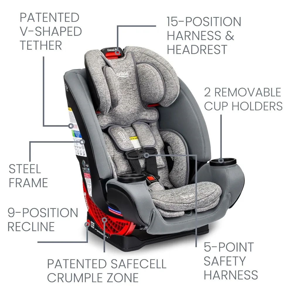 One4Life Convertible Car Seat, 10 Years of Use from 5 to 120 Pounds, Converts from Rear-Facing Infant Car Seat
One4Life Convertible Car Seat, 10 Years of Use from 5 to 120 Pounds, Converts from Rear-Facing Infant Car Seat