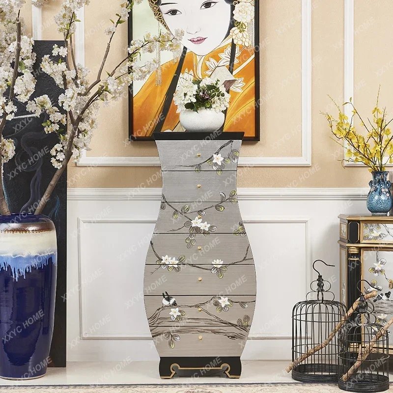 XZ original bedroom painted flowers and birds new Chinese multi-bucket cabinet vase sofa corner decorative cabinet
XZ original bedroom painted flowers and birds new Chinese multi-bucket cabinet vase sofa corner decorative cabinet