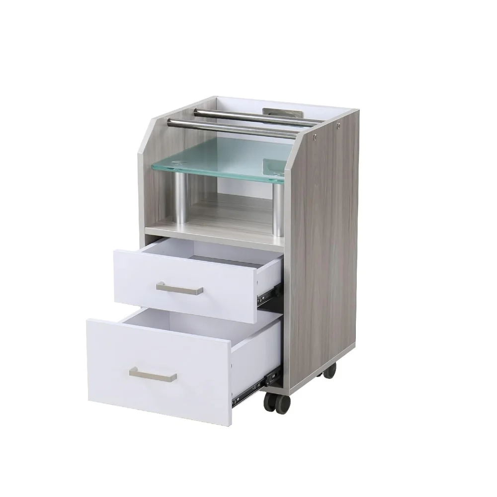 Glass Glow Pedicure Trolley Light Wood Cart for Nail Salon Furniture & Equipment
Glass Glow Pedicure Trolley Light Wood Cart for Nail Salon Furniture & Equipment
