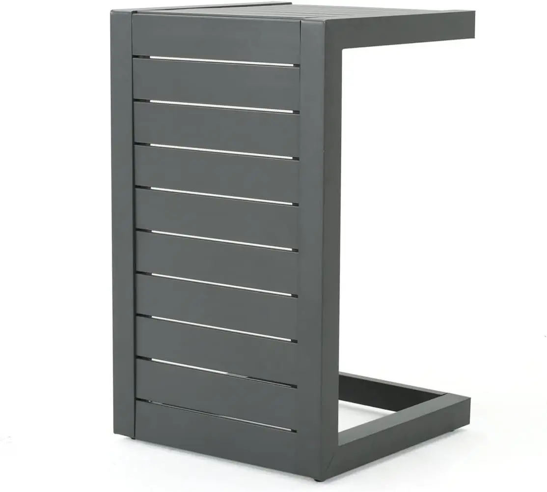 Outdoor Aluminum C-Shaped Side Table, Grey - Durable Patio Furniture for Garden & Pool
Outdoor Aluminum C-Shaped Side Table, Grey - Durable Patio Furniture for Garden & Pool