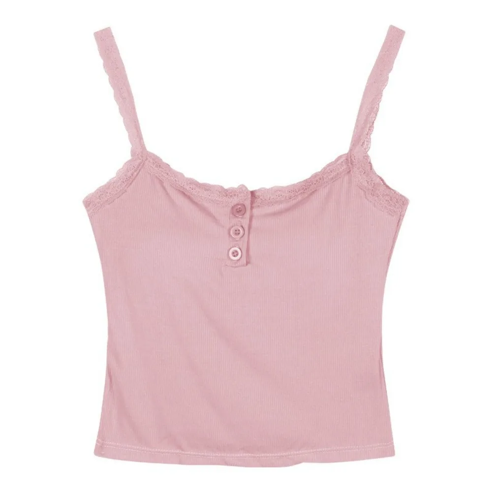 Basic Sweet Lace Crop Top Bottoming Shirt Spicy Girls Style Girl's Vest Top Sling Tank Sleeveless Camisole with Pads Women
Basic Sweet Lace Crop Top Bottoming Shirt Spicy Girls Style Girl's Vest Top Sling Tank Sleeveless Camisole with Pads Women