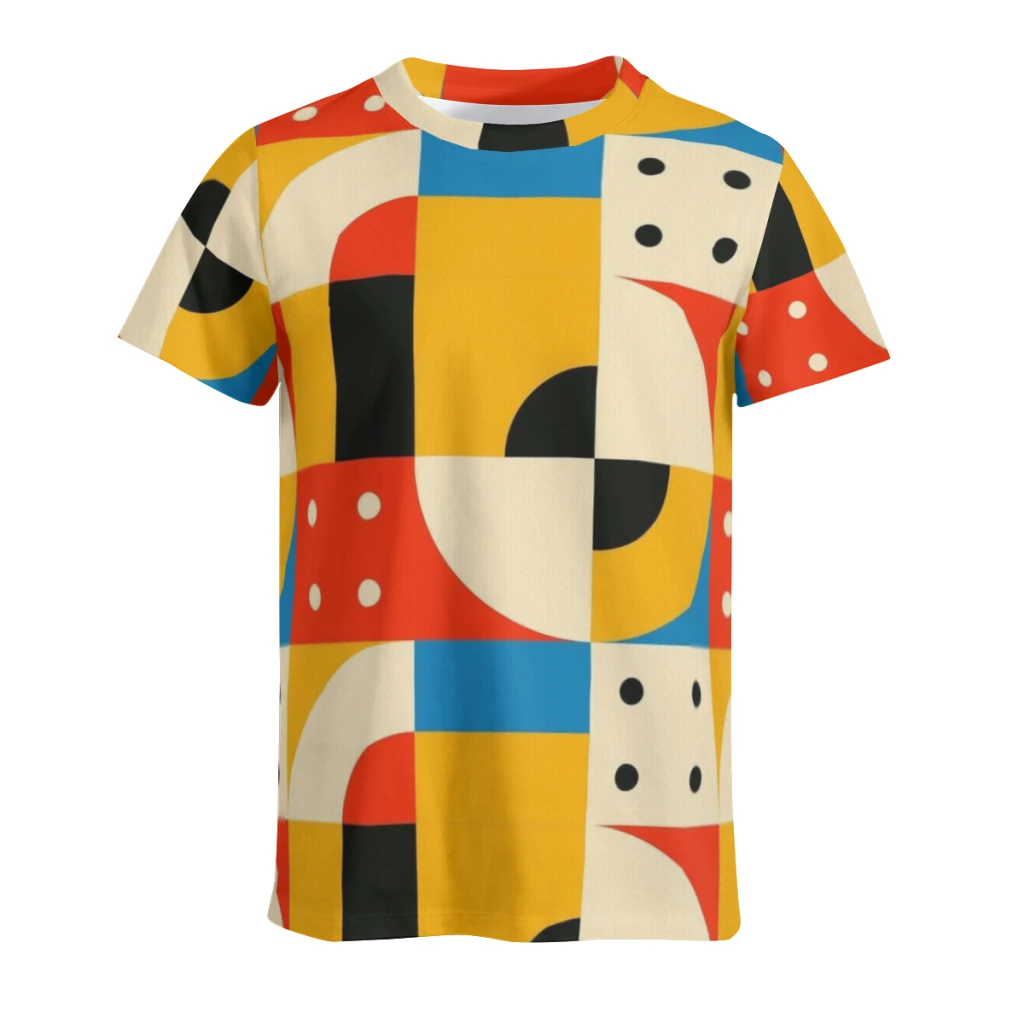 Fashion Handsome Colorful geometric shapes New Summer Round Neck Short Sleeved T-shirt for Men's Short Sleeved Top
Fashion Handsome Colorful geometric shapes New Summer Round Neck Short Sleeved T-shirt for Men's Short Sleeved Top