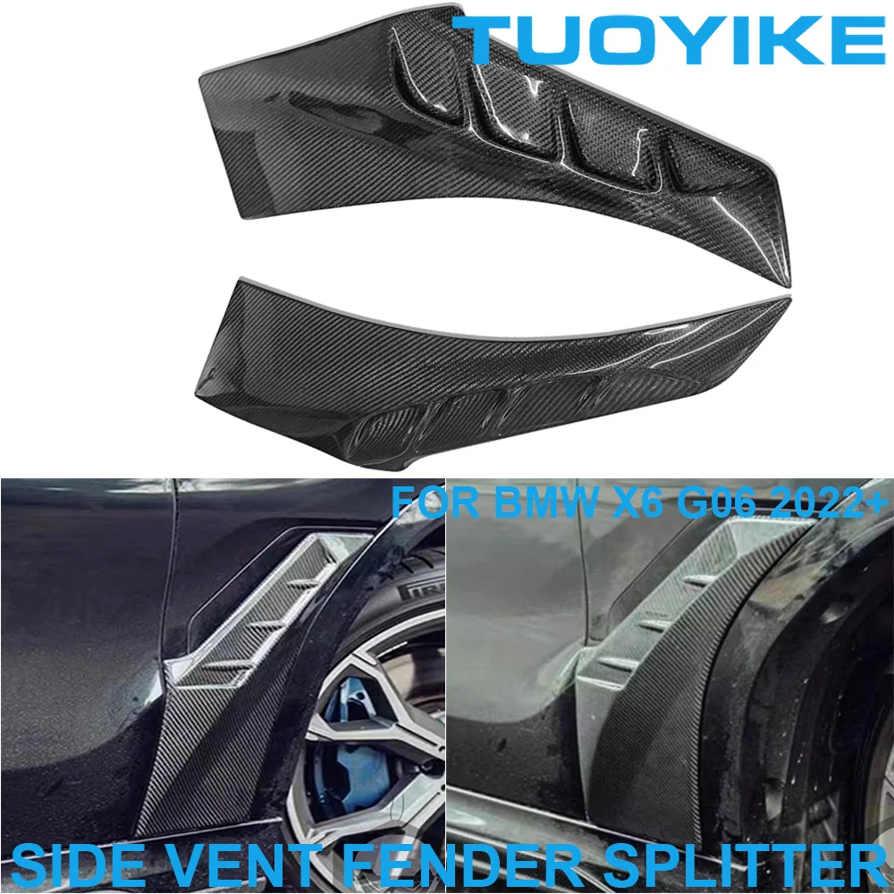 2PCS LHD RHD Real Dry Carbon Fiber Front Side Air Vent Fender Splitter Decoration Trim Sticker Body Kit For BMW X6 G06 2022+
2PCS LHD RHD Real Dry Carbon Fiber Front Side Air Vent Fender Splitter Decoration Trim Sticker Body Kit For BMW X6 G06 2022+