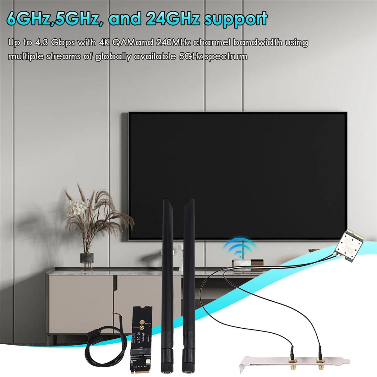 2025-3C WiFi 7 QCNCM865 WI-FI 7 BT Combo Module Bluetooth 5.3 Up to 5.8 Gbps with 4K QAM,Wi-Fi 7, Wi-Fi 6E, Wi-Fi 6 802.11ax 
2025-3C WiFi 7 QCNCM865 WI-FI 7 BT Combo Module Bluetooth 5.3 Up to 5.8 Gbps with 4K QAM,Wi-Fi 7, Wi-Fi 6E, Wi-Fi 6 802.11ax