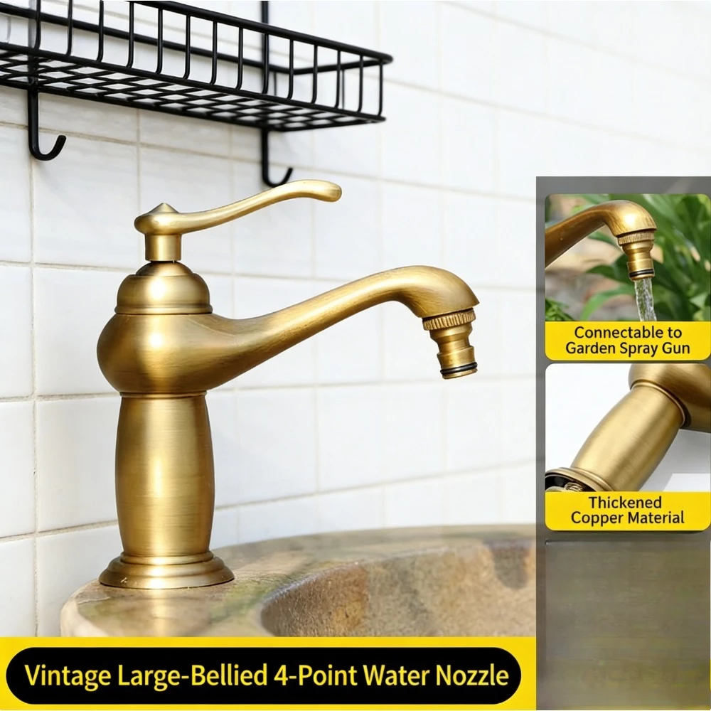 Латунный антикварный смеситель для раковины, поворотный, для установки на столешницу, латунный кран для умывальника
Латунный антикварный смеситель для раковины, поворотный, для установки на столешницу, латунный кран для умывальника