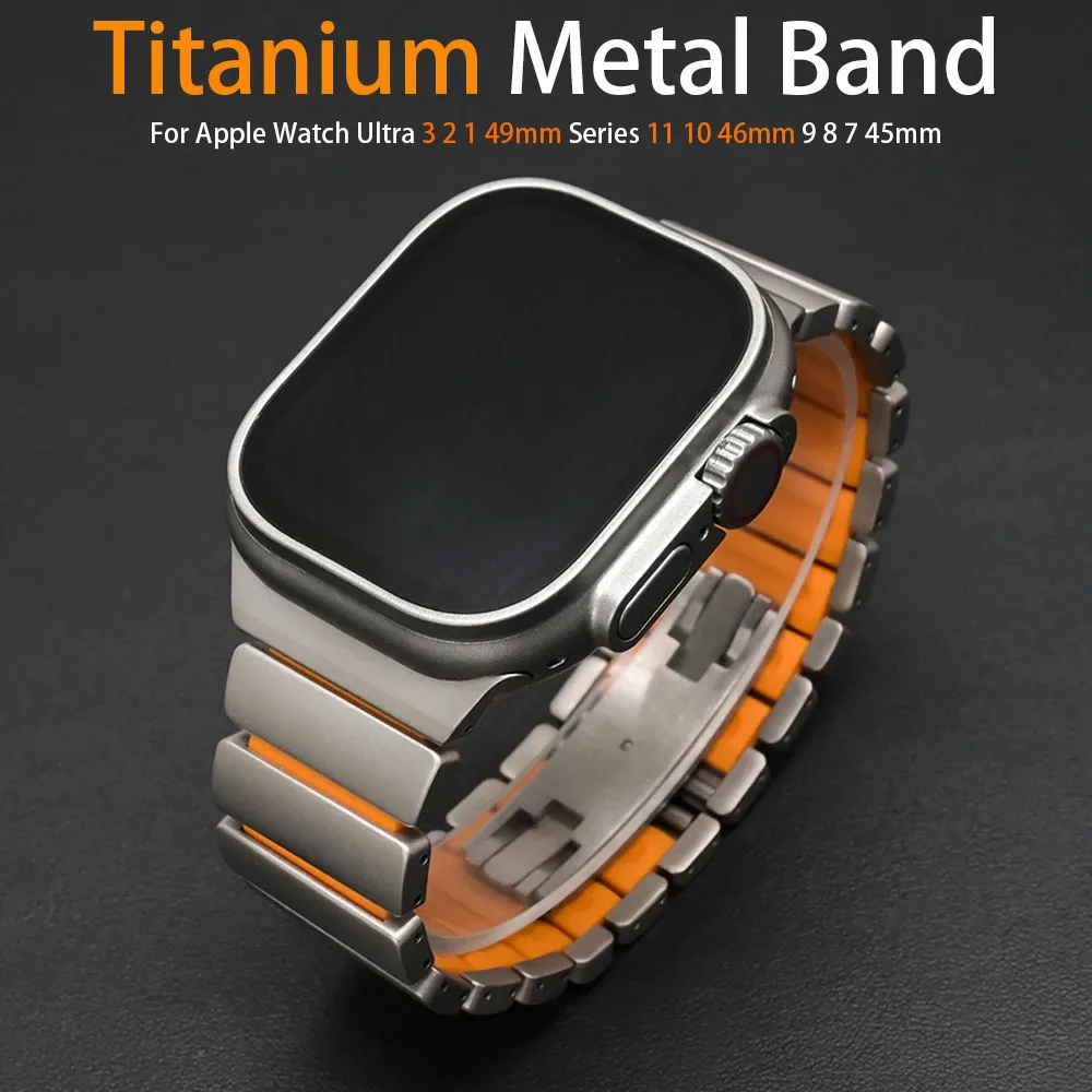 Titanium Metal Band For Apple Watch Ultra 3 2 49mm Series 11 10 46mm 9 8 7 45mm Butterfly Clasp Men Strap For iWatch 6 SE 3 44mm
Titanium Metal Band For Apple Watch Ultra 3 2 49mm Series 11 10 46mm 9 8 7 45mm Butterfly Clasp Men Strap For iWatch 6 SE 3 44mm