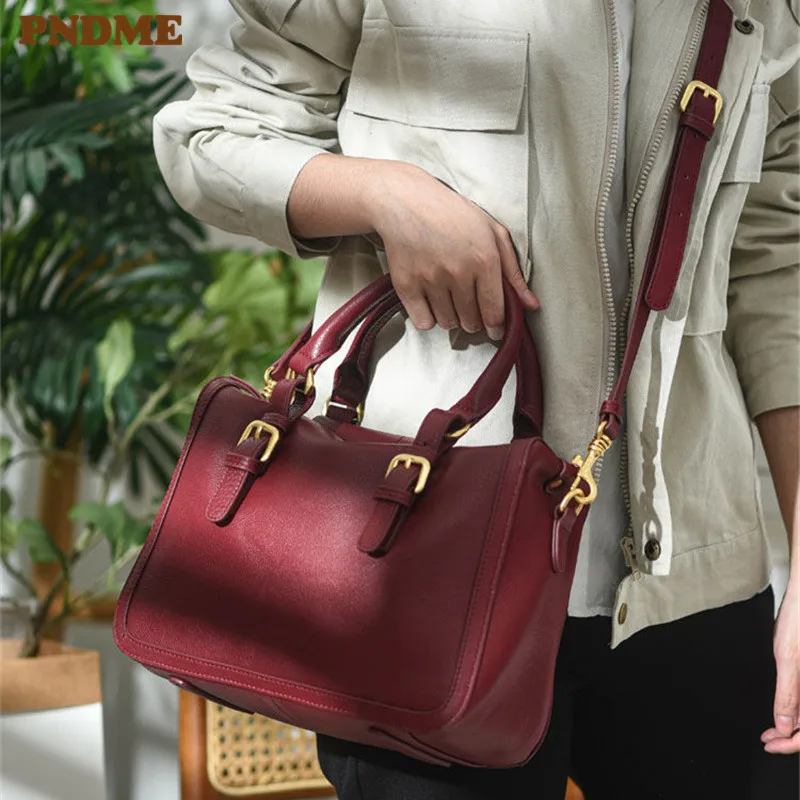 PNDME Retro Casual luxury Natural genuine leather Women handbag everyday outdoor girls work Party Single shoulder crossbody bag
PNDME Retro Casual luxury Natural genuine leather Women handbag everyday outdoor girls work Party Single shoulder crossbody bag