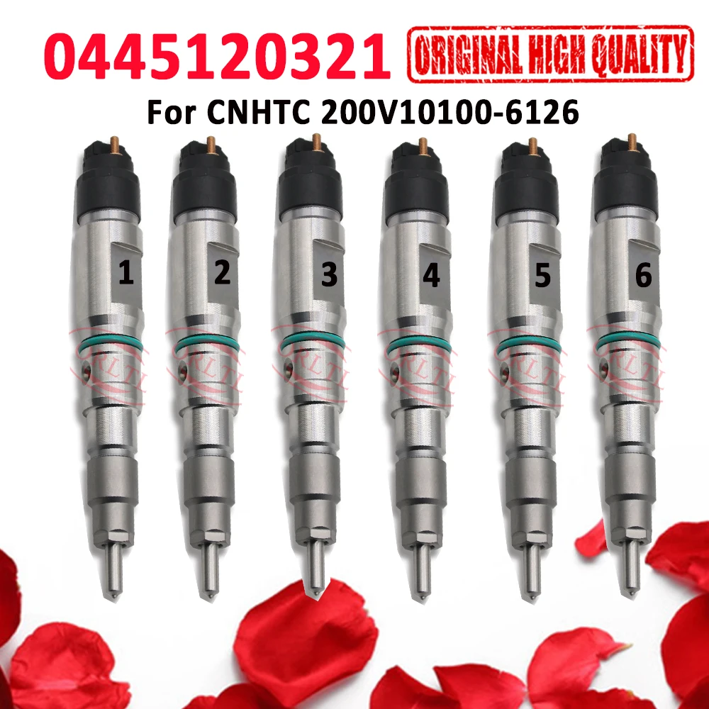 6 PCS 0445 120 321 ORLTL Fuel Injector Auto 0445120321 Diesel Injector 0 445 120 321 Common Rail Nozzle for CNHTC 200V10100-6126
6 PCS 0445 120 321 ORLTL Fuel Injector Auto 0445120321 Diesel Injector 0 445 120 321 Common Rail Nozzle for CNHTC 200V10100-6126