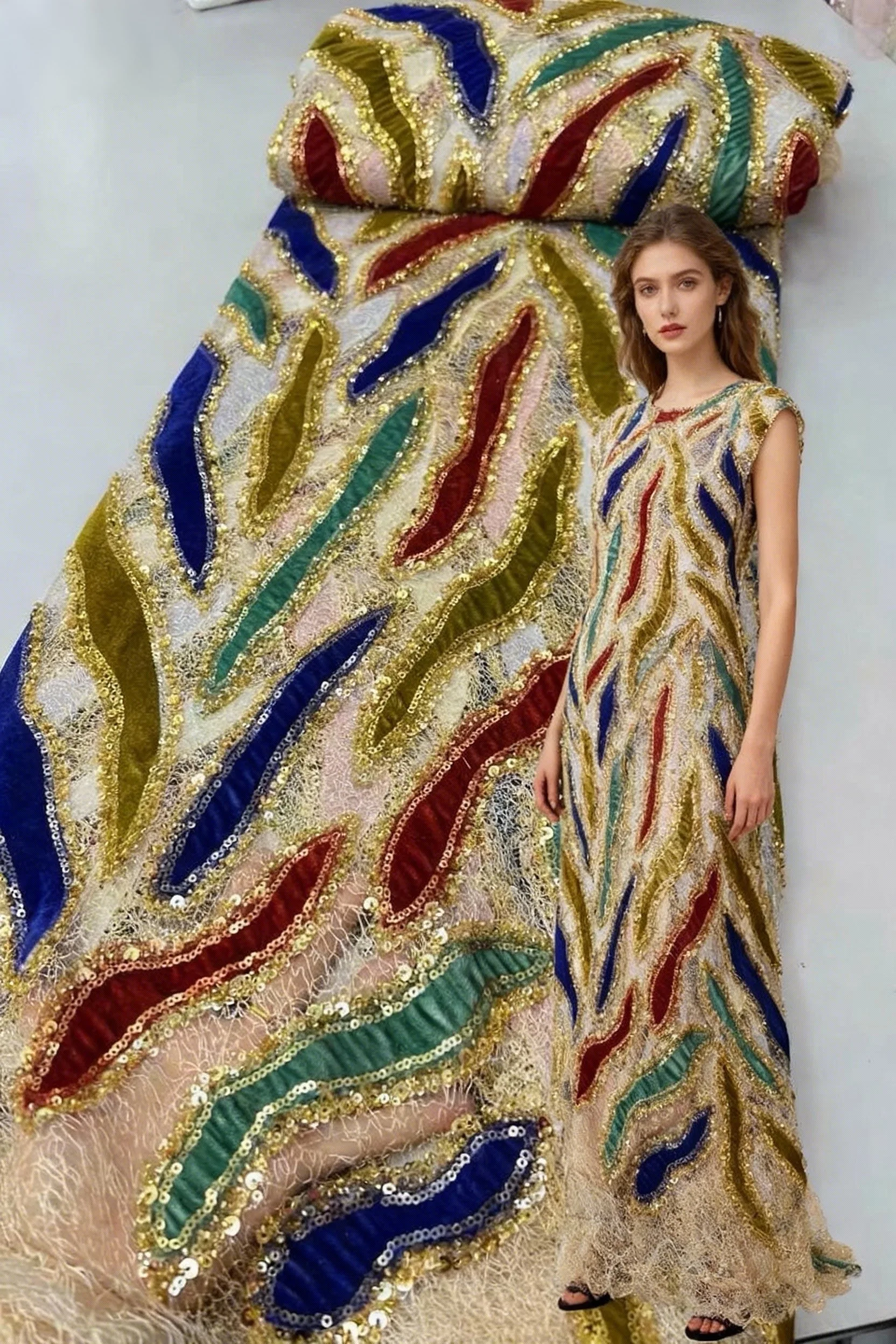 African Beads Lace Fabrics Latest Sequins Lace Fabric 5 Yards High Quality 2026 Lace Fabric Nigerian Wedding Dresses For Woman
African Beads Lace Fabrics Latest Sequins Lace Fabric 5 Yards High Quality 2026 Lace Fabric Nigerian Wedding Dresses For Woman