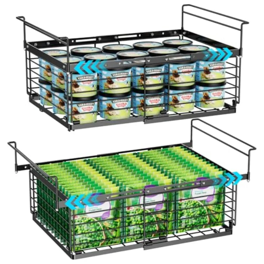 Freezer Organizer Bins - 2 Pack Expandable Freezer Bins for 10 to 20 Cu.Ft Chest Freezers, Hanging Wire Baskets Stop Digging an
Freezer Organizer Bins - 2 Pack Expandable Freezer Bins for 10 to 20 Cu.Ft Chest Freezers, Hanging Wire Baskets Stop Digging an