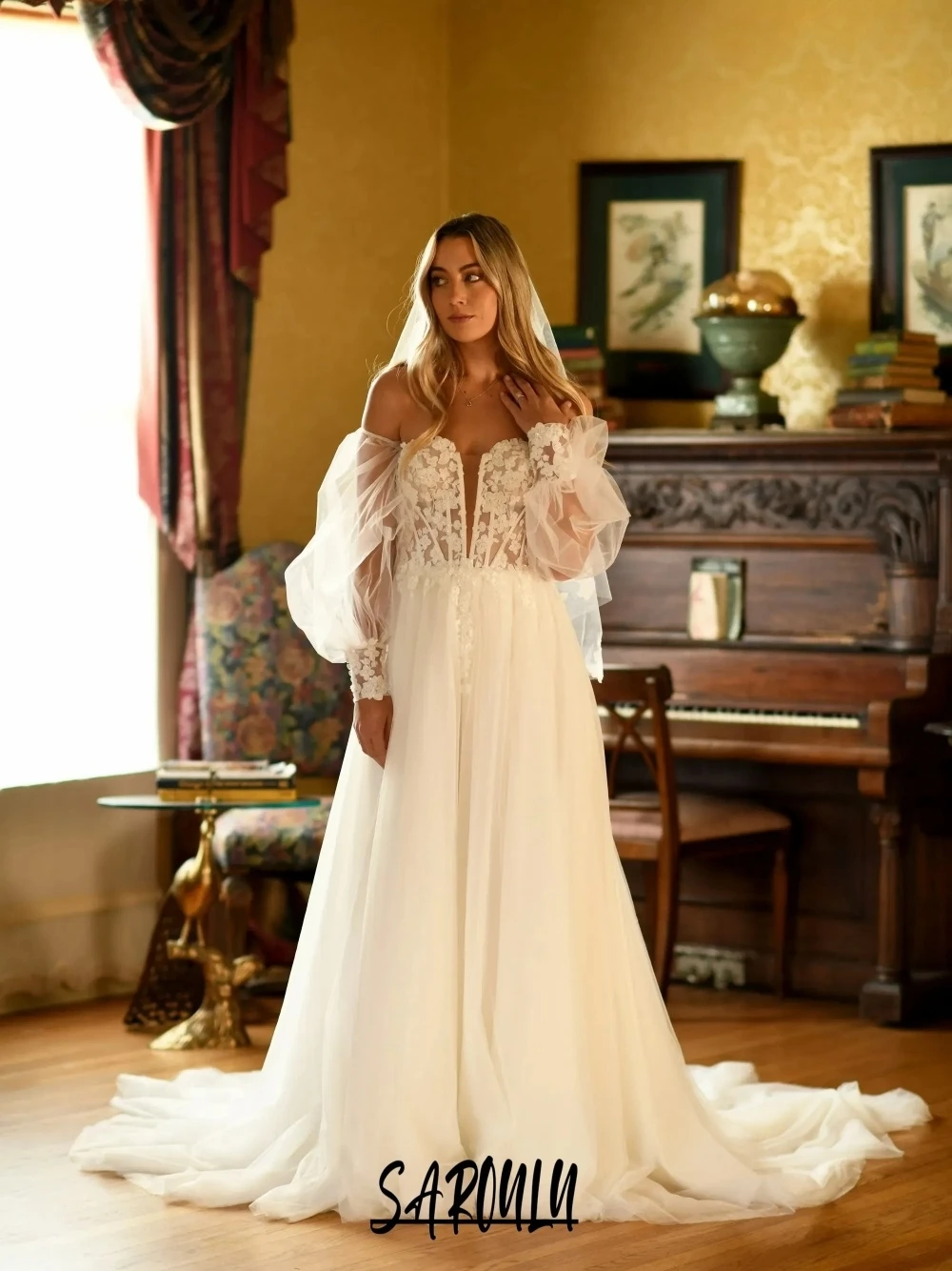 Floral Appliques A Line Wedding Dresses Dreamy 2026 Detachable Sleeves Pearls Bride Dresses Lace Tulle Customized Bridal Gown
Floral Appliques A Line Wedding Dresses Dreamy 2026 Detachable Sleeves Pearls Bride Dresses Lace Tulle Customized Bridal Gown
