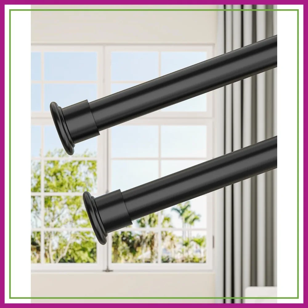 2 Sets 42-123 Inches Heavy Duty Tension Curtain Rods for Windows, No Drilling Adjustable, Hold Up Blackout Curtains Non Slip, Black
2 Sets 42-123 Inches Heavy Duty Tension Curtain Rods for Windows, No Drilling Adjustable, Hold Up Blackout Curtains Non Slip, Black