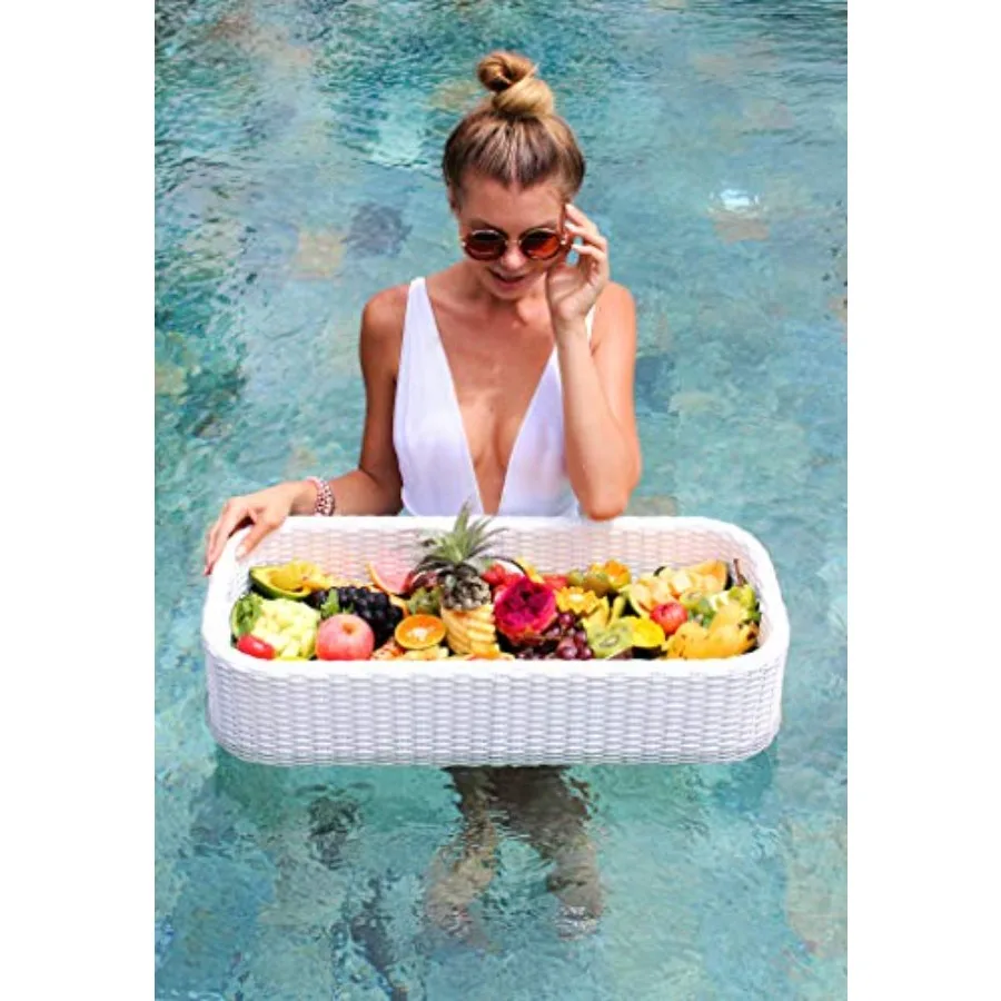 Floating Pool Tray for Adults Spa Pool Parties - White Floating Serving Tray Table for Drinks Brunch Food on Water - Durable Li
Floating Pool Tray for Adults Spa Pool Parties - White Floating Serving Tray Table for Drinks Brunch Food on Water - Durable Li