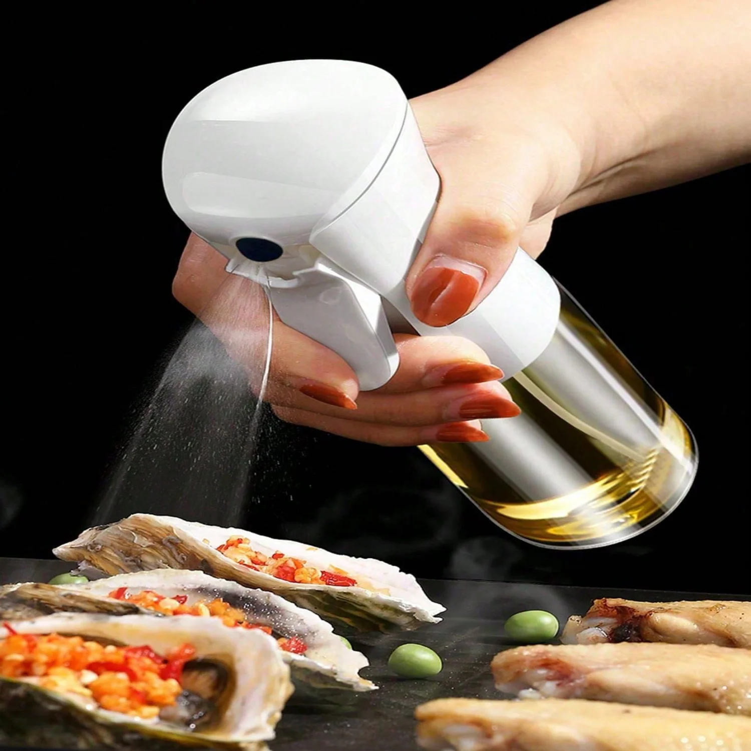 1PC 300ml Black Plastic Modern Clear Oil Sprayer 300ML , Oil Spray Bottle For Kitchen, For Camping Barbecue, Salad, Roasting, Co
1PC 300ml Black Plastic Modern Clear Oil Sprayer 300ML , Oil Spray Bottle For Kitchen, For Camping Barbecue, Salad, Roasting, Co