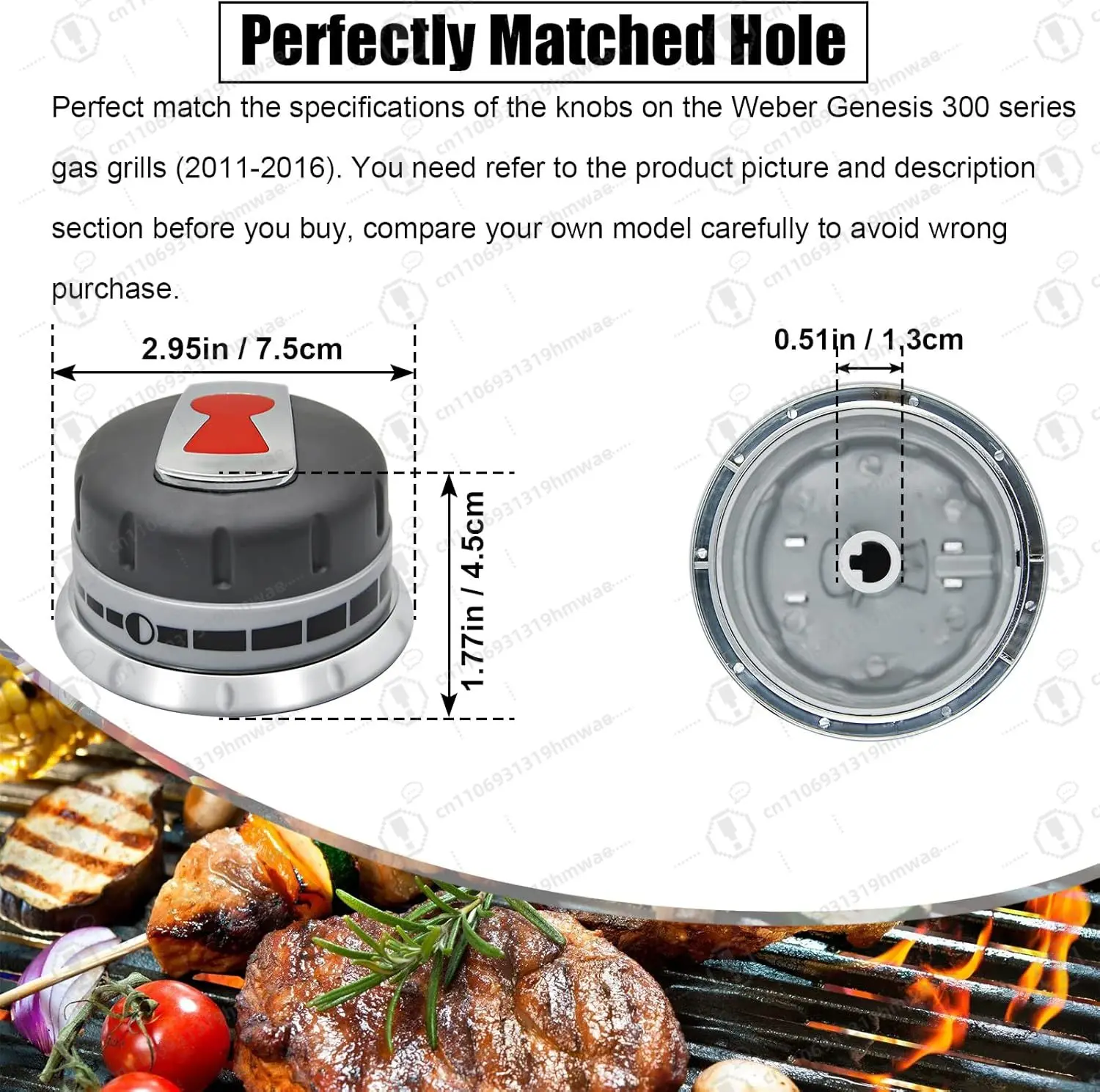 88848 Gas Grill Control Knobs Replacement Fit Genesis 300 Series 2011-2016 Gas Grills 3Pcs
88848 Gas Grill Control Knobs Replacement Fit Genesis 300 Series 2011-2016 Gas Grills 3Pcs