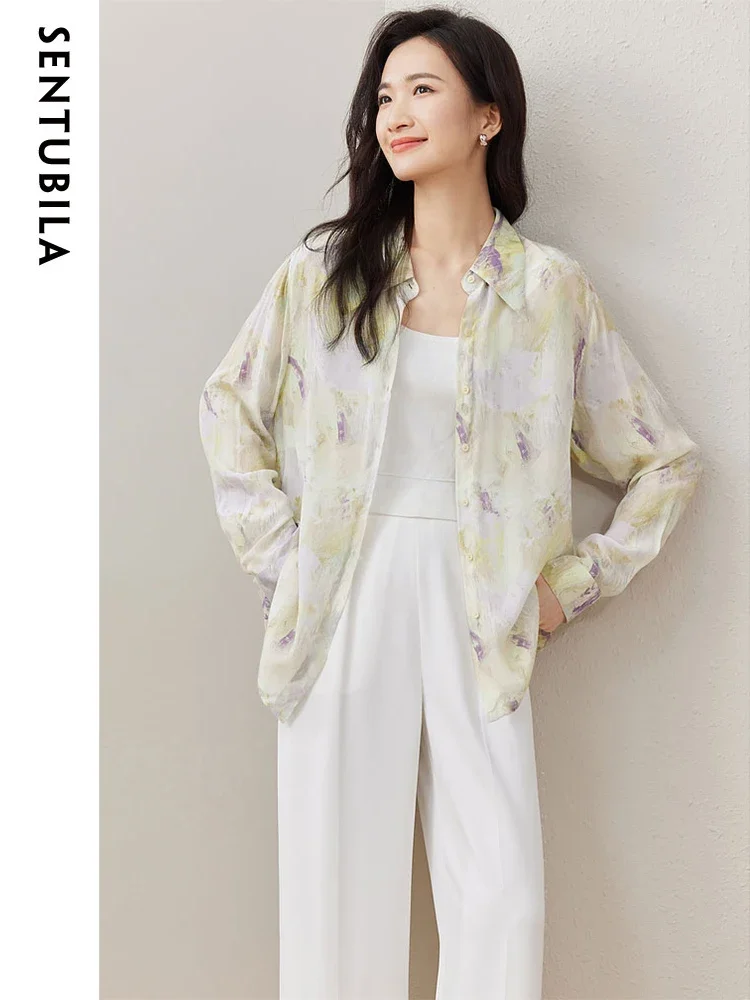 SENTUBILA Artistic Printed Shirts for Women 2025 Spring Lightweight Long Sleeve Tops Lady Button Down Shirts & Blouses 133C50383
SENTUBILA Artistic Printed Shirts for Women 2025 Spring Lightweight Long Sleeve Tops Lady Button Down Shirts & Blouses 133C50383