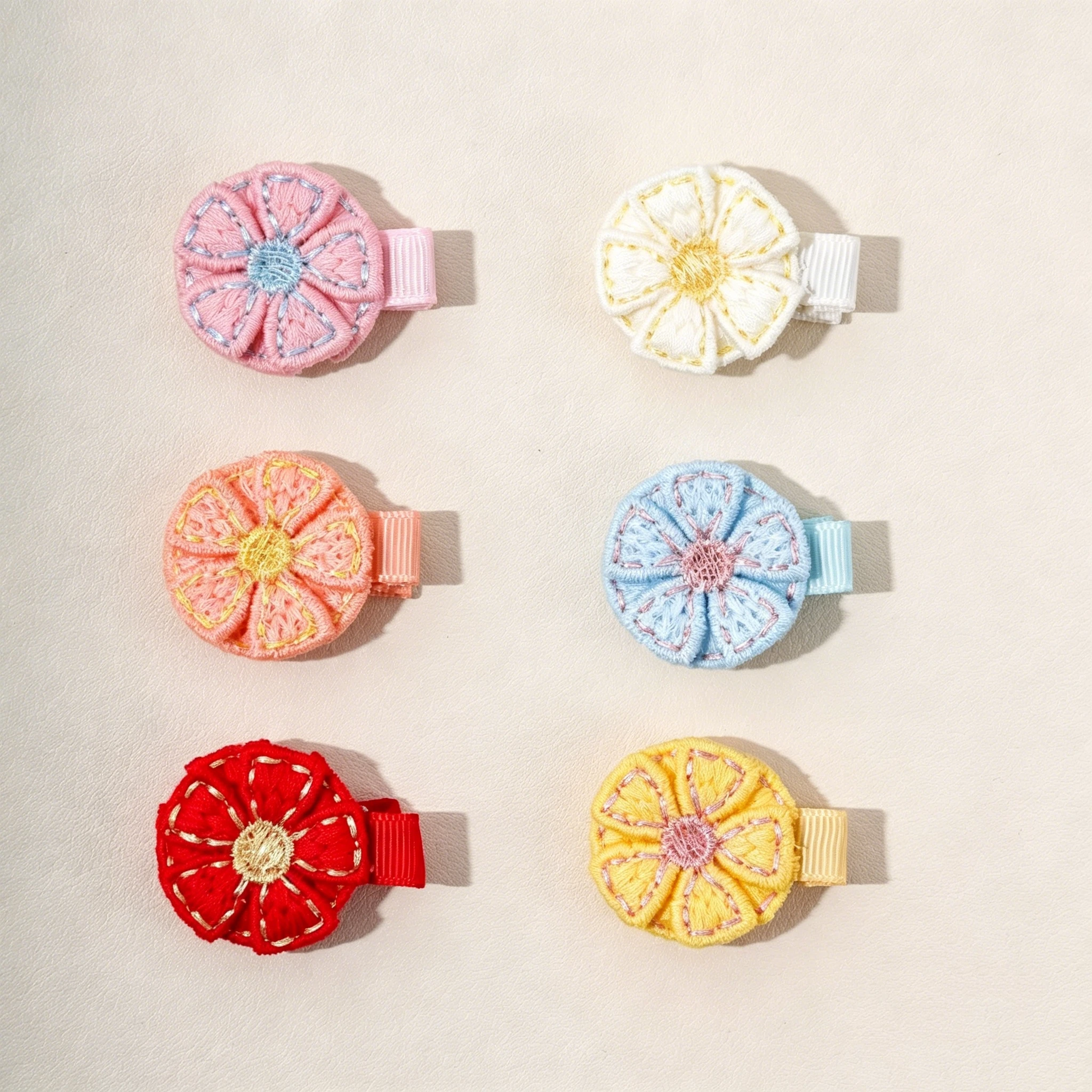 6pcs/set Cute Embroidery Flower Side Hair Clip Handmade Baby Girls Hairpin Barrette Headwear Fashion Children Hair Accessories
6pcs/set Cute Embroidery Flower Side Hair Clip Handmade Baby Girls Hairpin Barrette Headwear Fashion Children Hair Accessories