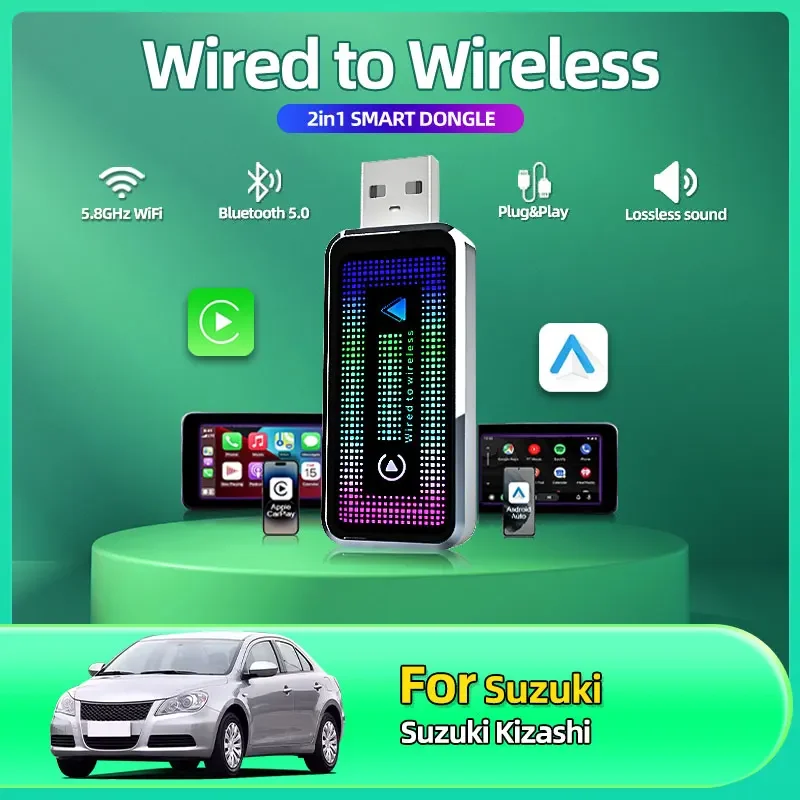 New Fashion 2in1 Wired to Wireless CarPlay Android Auto Adapter for OEM Car Stereo With USB Plug and Play For Suzuki Kizashi
New Fashion 2in1 Wired to Wireless CarPlay Android Auto Adapter for OEM Car Stereo With USB Plug and Play For Suzuki Kizashi