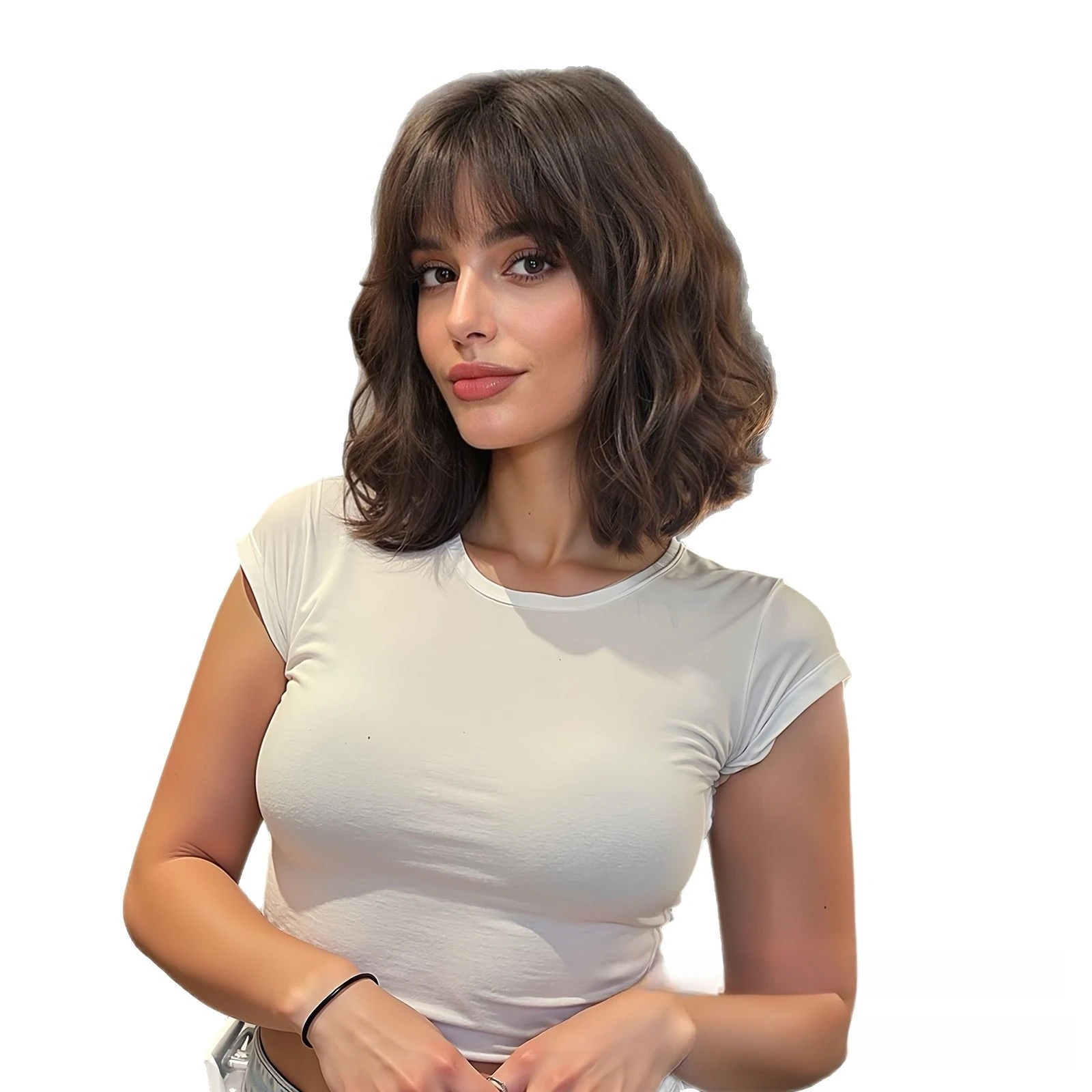 Full-head synthetic wig for women, realistic Korean-style short curly hair, daily full wig for women, summer styling wig
Full-head synthetic wig for women, realistic Korean-style short curly hair, daily full wig for women, summer styling wig