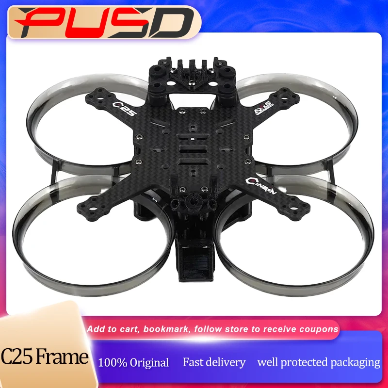 Axisflying C25 V2 2.5inch Circular Frame FPV Drone Frame KIT Cinewhoop Support O3 Air Unit For RC FPV Freestyle Drone
Axisflying C25 V2 2.5inch Circular Frame FPV Drone Frame KIT Cinewhoop Support O3 Air Unit For RC FPV Freestyle Drone