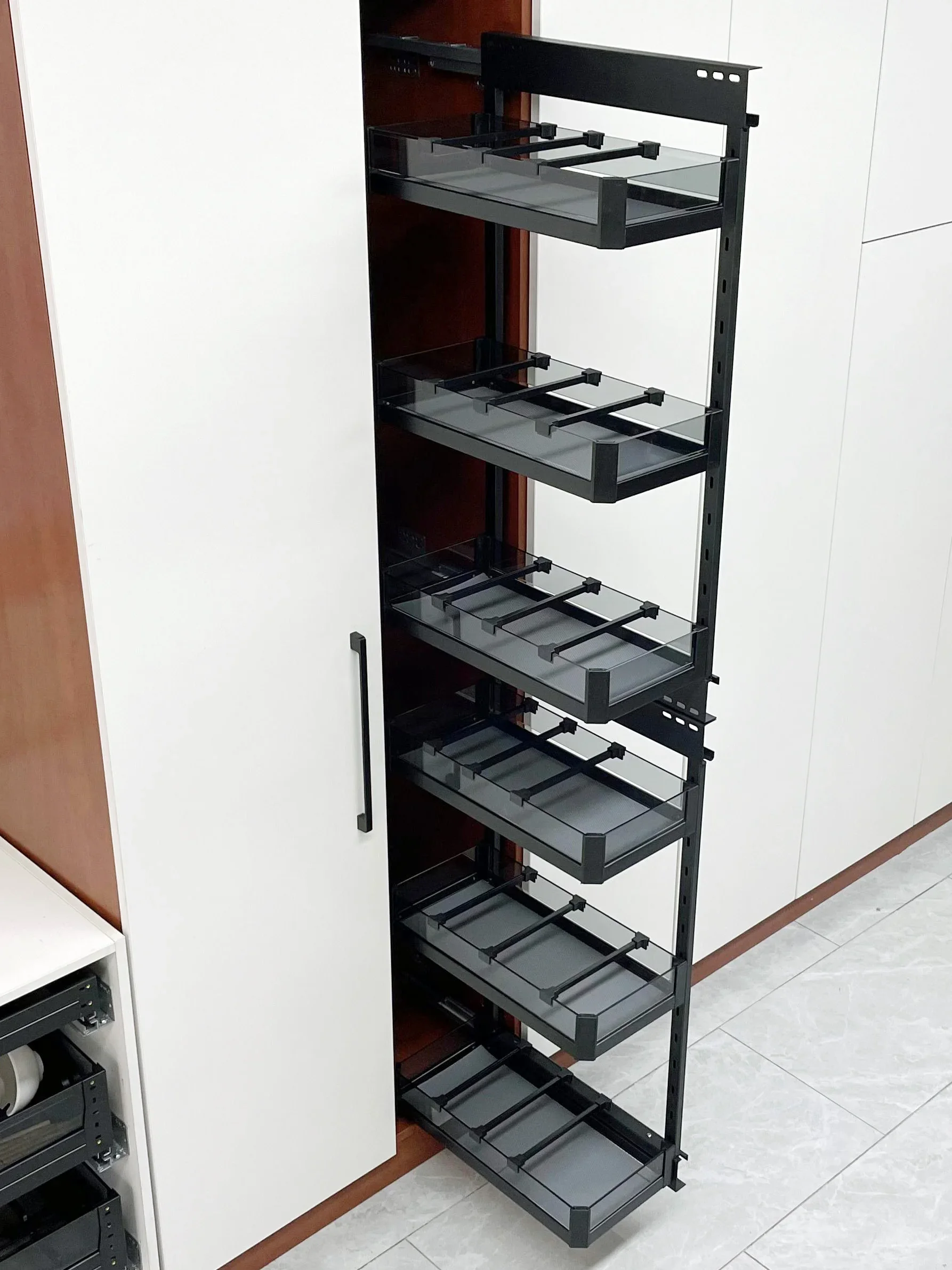 Pull basket kitchen cabinet 200 side mounted seasoning basket drawer type 250 narrow cabinet seasoning double
Pull basket kitchen cabinet 200 side mounted seasoning basket drawer type 250 narrow cabinet seasoning double