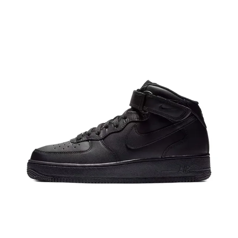 Nike Air Force 1, черные кожаные средние противоскользящие износостойкие AF1, мужские и женские повседневные туфли для скейтборда, прогулочные кроссовки
Nike Air Force 1, черные кожаные средние противоскользящие износостойкие AF1, мужские и женские повседневные туфли для скейтборда, прогулочные кроссовки