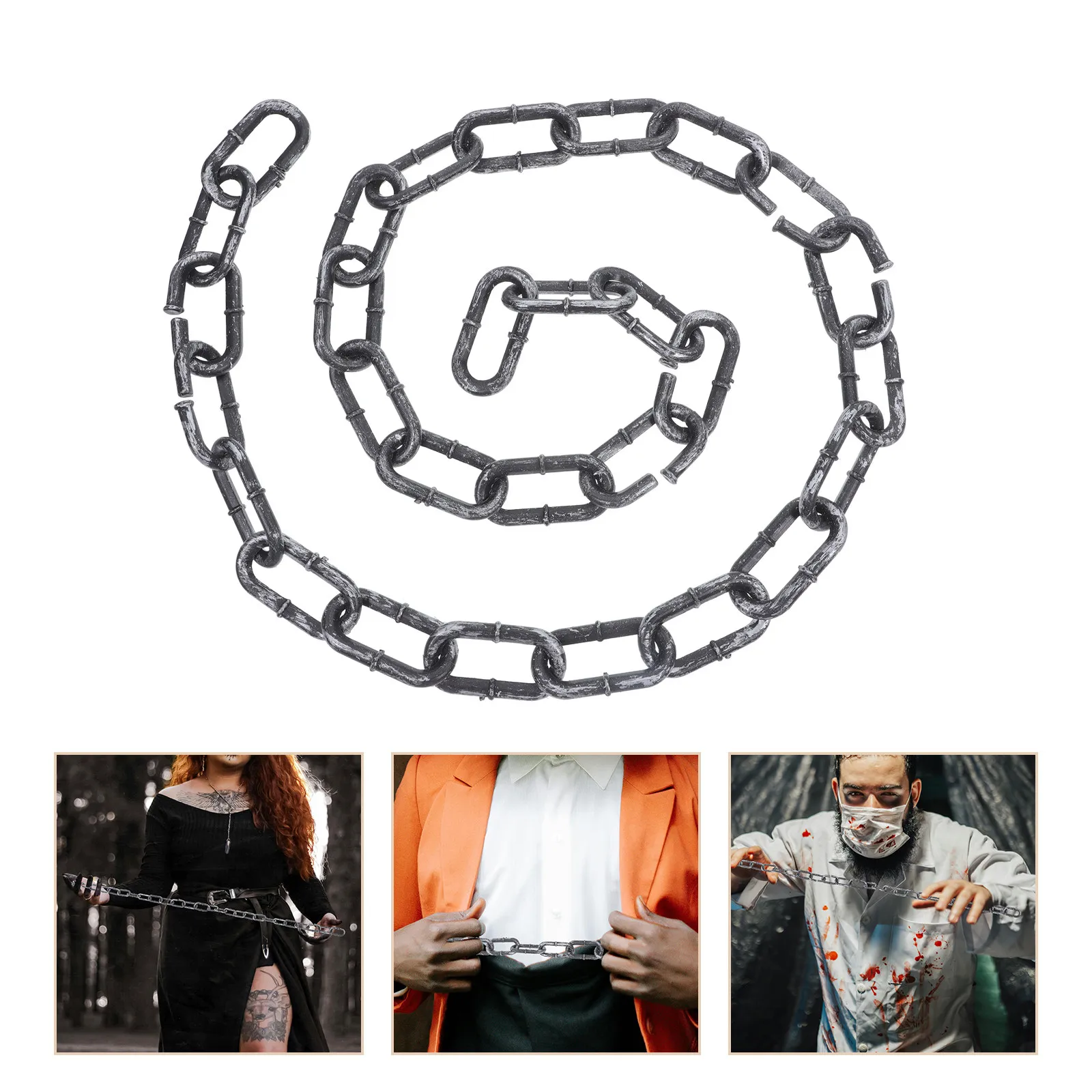 Halloween Fake Chain Plastic Chain Prop Realistic Design Fine Workmanship for Haunted House Party Cosplay Decor Photo Prop
Halloween Fake Chain Plastic Chain Prop Realistic Design Fine Workmanship for Haunted House Party Cosplay Decor Photo Prop