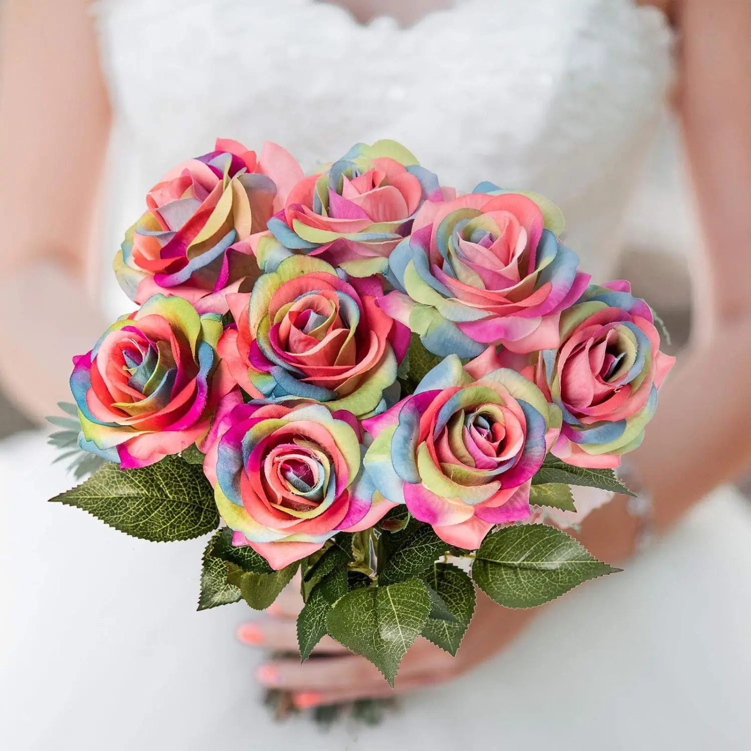 8Pcs Valentine's Day Rainbow Artificial Rose Flower Real Touch for DIY Bouquets Wedding Party Baby Shower Home Decor
8Pcs Valentine's Day Rainbow Artificial Rose Flower Real Touch for DIY Bouquets Wedding Party Baby Shower Home Decor