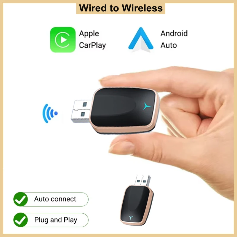 Wireless Carplay Adapter Android Auto WiFi Fast Connect Smart Dongle 2in1 with 99% of Cars Plug and Play WiFi Smart Dongle
Wireless Carplay Adapter Android Auto WiFi Fast Connect Smart Dongle 2in1 with 99% of Cars Plug and Play WiFi Smart Dongle