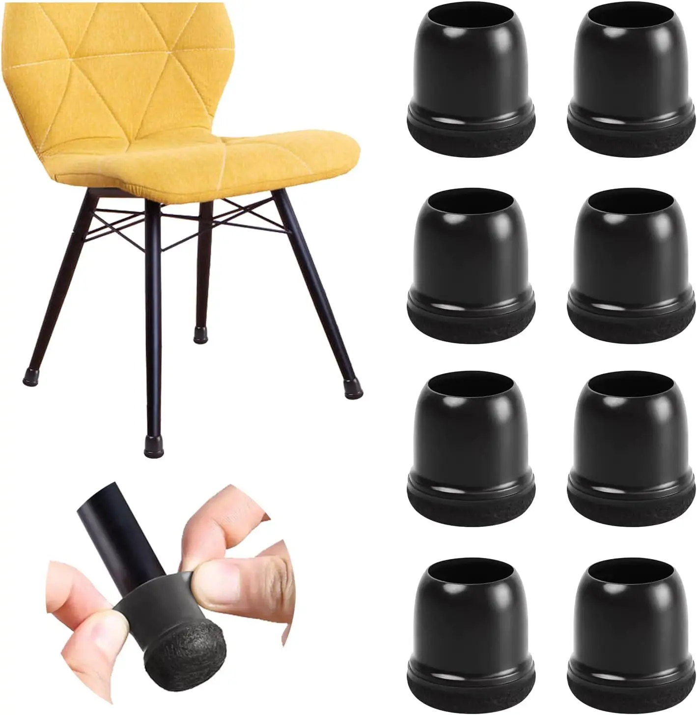 20 Pcs Black Extra Small Chair Leg Floor Protectors for Hardwood Floors, Rubber Caps with Felt, Protect Floor from Scratches
20 Pcs Black Extra Small Chair Leg Floor Protectors for Hardwood Floors, Rubber Caps with Felt, Protect Floor from Scratches