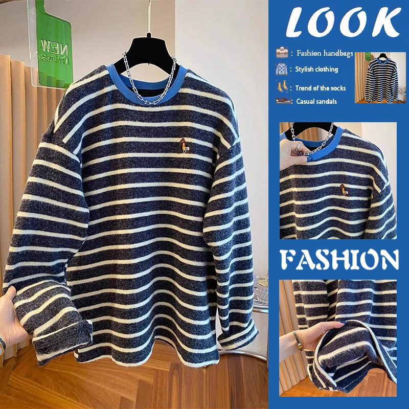 Women's Plush Stripe Long Sleeve T-Shirt Autumn Winter Inner Wear Sweatshirt Base Shirt Top Vintage Style Comfortable Fit
Women's Plush Stripe Long Sleeve T-Shirt Autumn Winter Inner Wear Sweatshirt Base Shirt Top Vintage Style Comfortable Fit
