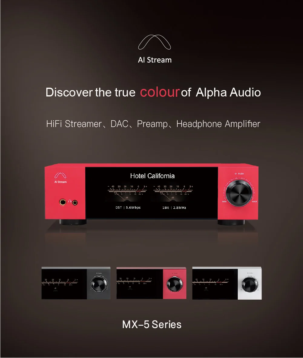 AI Stream MX-5S HIFI Streaming Desktop DSD512 Player+Decoder+Balanced Ear Amplifiers Integrated Machine 2 * CS43198 Decoder 
AI Stream MX-5S HIFI Streaming Desktop DSD512 Player+Decoder+Balanced Ear Amplifiers Integrated Machine 2 * CS43198 Decoder