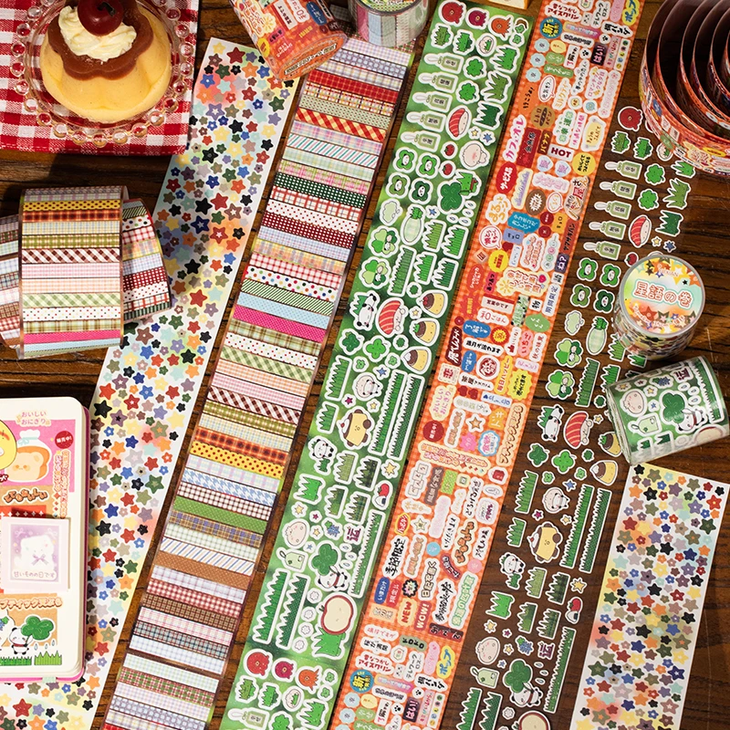 50mm*2m Retro Japanese Y2K Glitter Decoration Adhesive Tape Planner Handbook DIY Scrapbooking Journal Collage Material Stickers
50mm*2m Retro Japanese Y2K Glitter Decoration Adhesive Tape Planner Handbook DIY Scrapbooking Journal Collage Material Stickers
