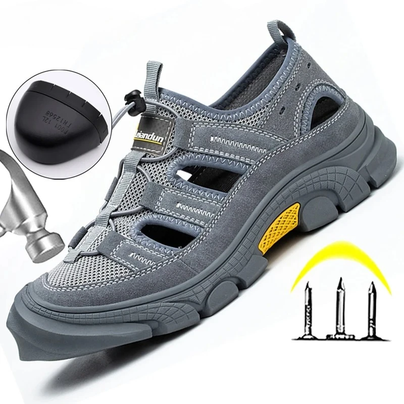 Safety Shoes Men Summer Breathable Work Sandals Men Anti-smash Anti-puncture Indestructible Shoes Work Sneakers Protective Shoes
Safety Shoes Men Summer Breathable Work Sandals Men Anti-smash Anti-puncture Indestructible Shoes Work Sneakers Protective Shoes