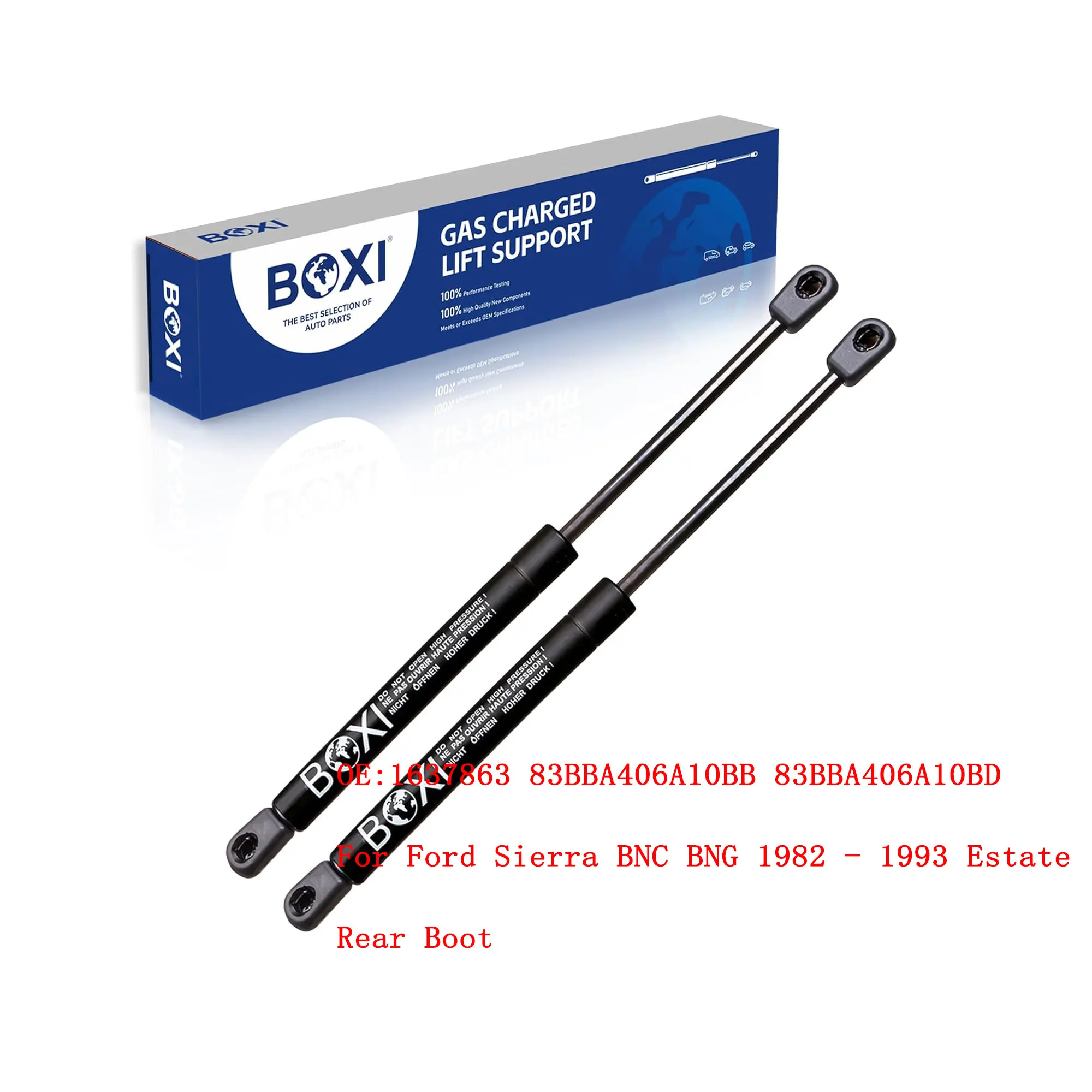 BOXI 2Pcs Rear Boot Gas Spring Struts Shocks 1637863 83BBA406A10BB For Ford Sierra BNC BNG 1982 - 1993 Estate Damper Lift Struts
BOXI 2Pcs Rear Boot Gas Spring Struts Shocks 1637863 83BBA406A10BB For Ford Sierra BNC BNG 1982 - 1993 Estate Damper Lift Struts