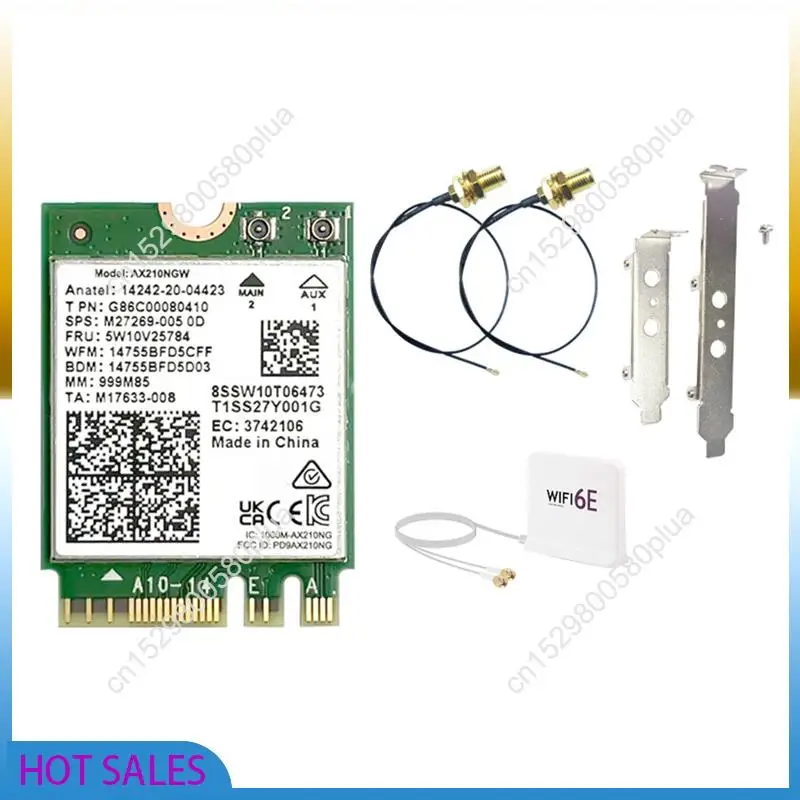 AB31-AX210NGW WIFI6E Wireless Network Card+ Magnetic Antenna 2.4G/5G/6Ghz Tri-Band Bluetooth 5.3 5374Mbps Laptop Adapter
AB31-AX210NGW WIFI6E Wireless Network Card+ Magnetic Antenna 2.4G/5G/6Ghz Tri-Band Bluetooth 5.3 5374Mbps Laptop Adapter