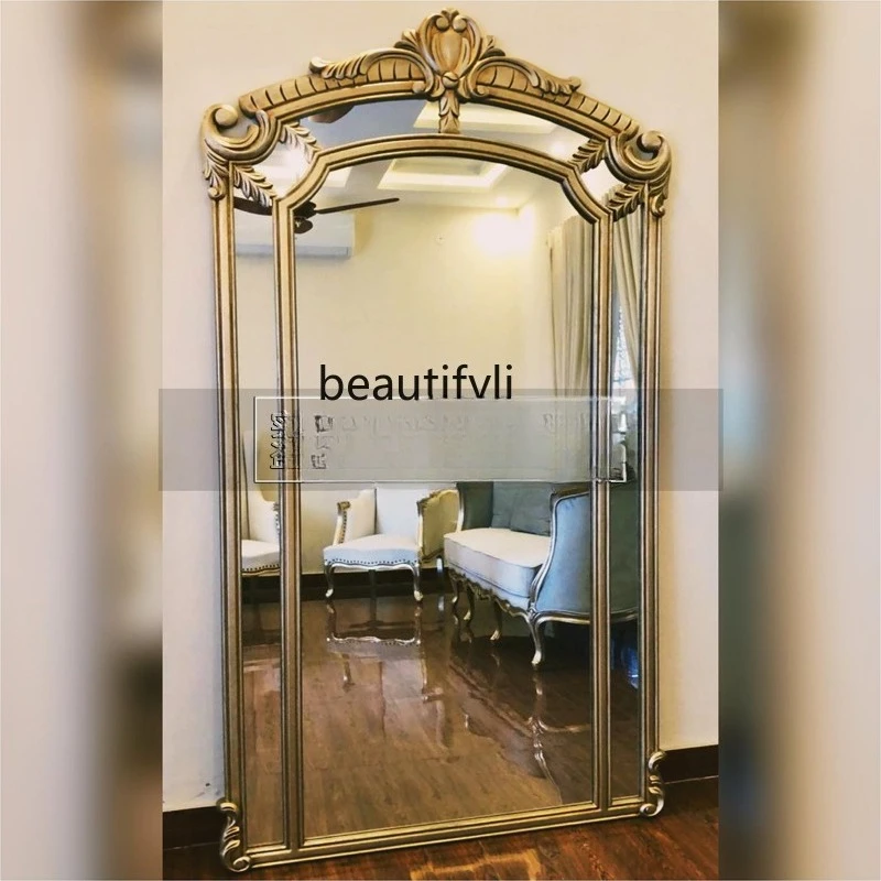 Light luxury clothing French retro full-body mirror wall-mounted wall fitting home bedroom floor-to-ceiling mirror
Light luxury clothing French retro full-body mirror wall-mounted wall fitting home bedroom floor-to-ceiling mirror