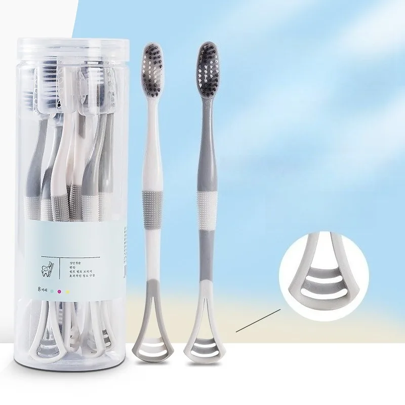 8 Tubs Adult Soft Bristled Toothbrush Home Mounted Cleaner To Remove Tongue Coating Halitory-scrape Tongue Toothbrush
8 Tubs Adult Soft Bristled Toothbrush Home Mounted Cleaner To Remove Tongue Coating Halitory-scrape Tongue Toothbrush