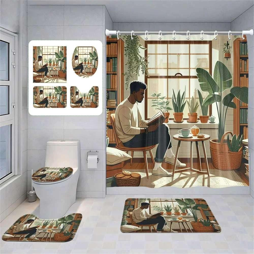Nordic Style Plant Printed Shower Curtain Floor Mat Waterproof Mildew Proof Toilet Bathroom Bathroom Decoration
Nordic Style Plant Printed Shower Curtain Floor Mat Waterproof Mildew Proof Toilet Bathroom Bathroom Decoration